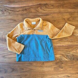 Columbia Kids Steens Mountain 1/4 Snap Fleece Pullover Two-Tone Yellow/Blue